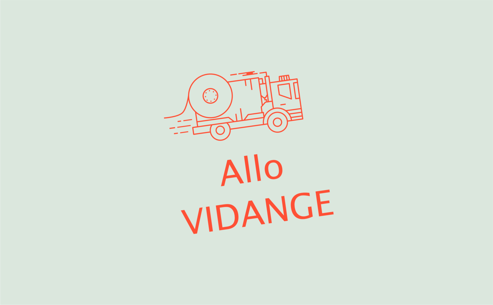 Logo d'Allo Vidange, réalisé par le Studio DPE