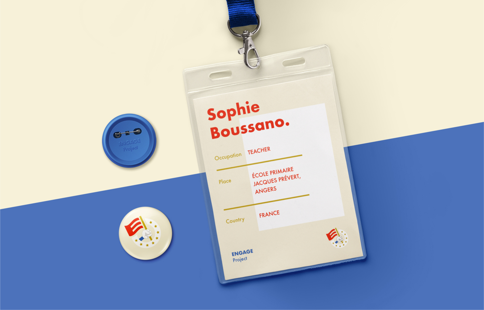 Déclinaisons de l'identité visuelle du projet Engage par le Studio DPE